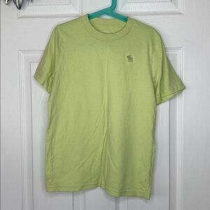 Abercrombie Kids A&F Essential Icon Lime Short Sleeve Tee Sz 11/12 Color Lime